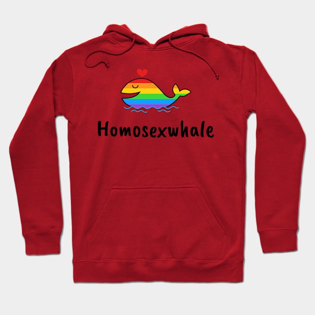 homosexual whale Hoodie by FUNNY LIFE